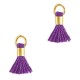 Mini Kwastje Ibiza style 0.7cm Gold-mystical grape purple